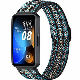Pasek Nylonowy do Huawei Band 8 / Huawei Band 9 / Huawei Band 10, brązowe akcenty