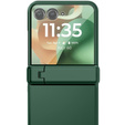 Etui do Motorola Razr 60 Ultra, PC Case, ze szkłem i podstawką, zielone