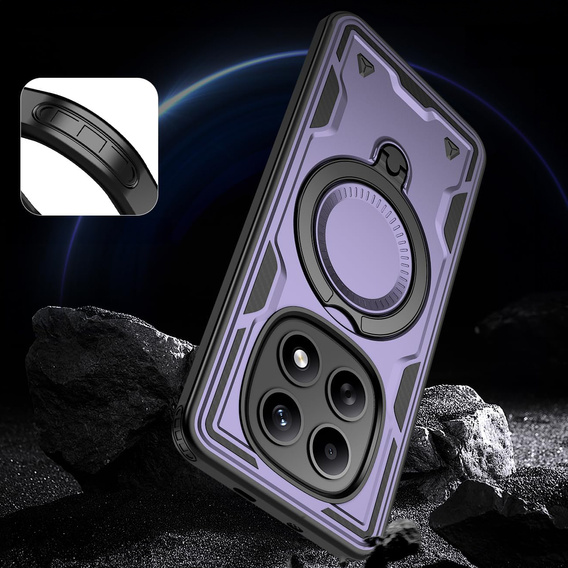 Etui magnetyczne do Xiaomi Redmi Note 15 5G / Poco M8 5G, fioletowe