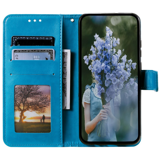 Etui z klapką do Xiaomi Redmi Note 12 4G, Mandala, niebieskie