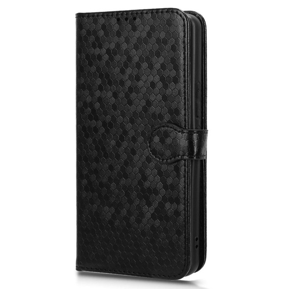 Etui z klapką do Motorola Moto G56 5G, Wallet Rhombus, czarne