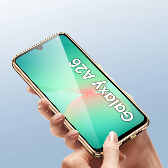 Etui do Samsung Galaxy A26 5G, Magnetic Dual Glass, złote
