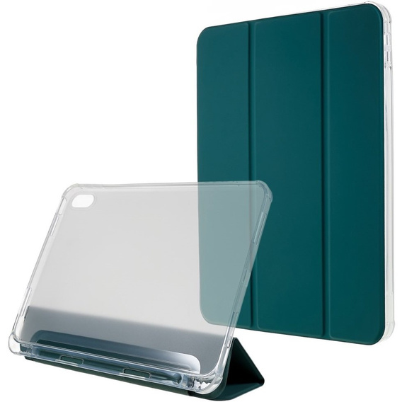 Etui do iPad 10.9" 2022 (10 gen.) / iPad 11" 2025 A16 (11 gen.), Pencil Hybrid, z miejscem na rysik, Ciemno zielone