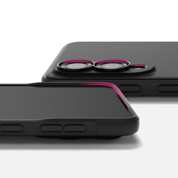 Etui Ringke Onyx MagSafe do Samsung Galaxy S25 Edge  + Szkło Hartowane 9H – Czarne