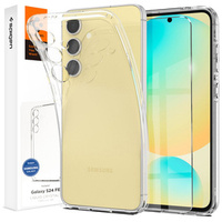 Etui Spigen do Galaxy S24 FE, Liquid Crystal, przezroczyste + Szkło Hartowane 9H