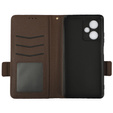 Etui z klapką do Xiaomi Redmi Note 12 5G / POCO X5 5G, Wallet Litchi Magnet, brązowe