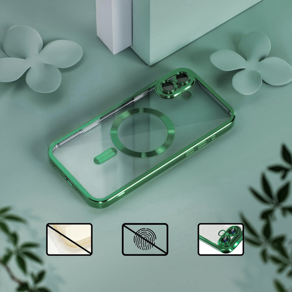 Etui do iPhone 16 Plus, Electro MagSafe, zielone + Szkło na ekran