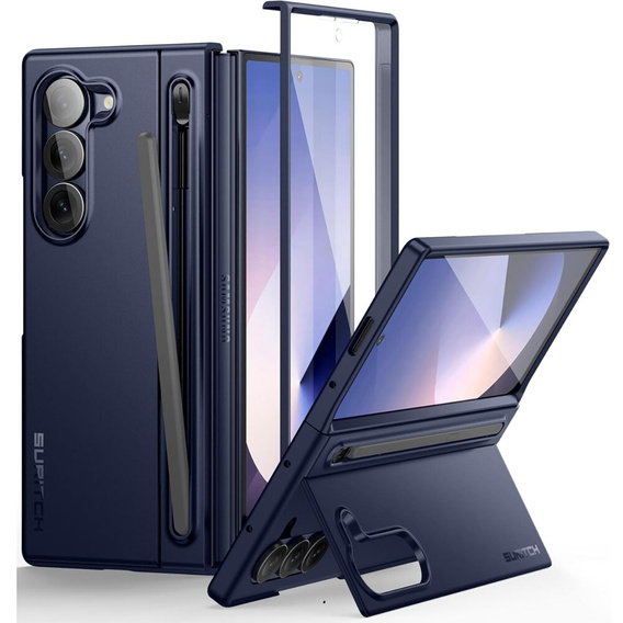 Etui do Samsung Galaxy Z Fold 6, Suritch Full Body, granatowe