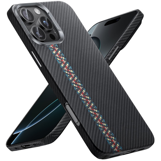 Etui do iPhone 16 Pro Max, Carbon Fiber MagSafe, czarne