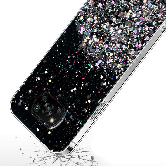 Etui do Xiaomi POCO X3 / X3 NFC, Glittery, czarne