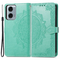 Etui z klapką do Motorola Moto G24 / G24 Power / G04, Mandala, zielone