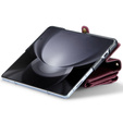 Etui CASEME do Samsung Galaxy Z Fold6 5G, RFID Leather Wallet, z paskiem na ramię, czerwone