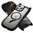 Etui do iPhone 16 Pro Max, do MagSafe, Cute Cat, czarne + Szkło na ekran