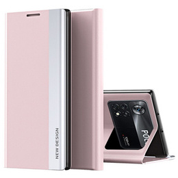 Etui z klapką do Xiaomi Poco M4 Pro 4G, Side Magnetic, różowe