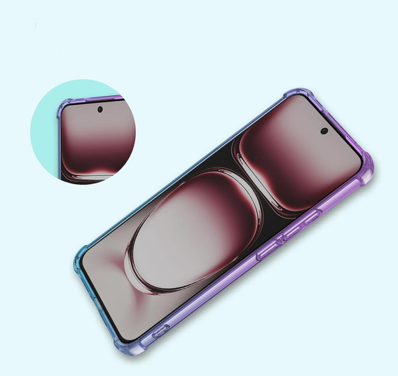 Etui Gradient Dropproof do Oppo Reno 12, Fioletowe / niebieskie