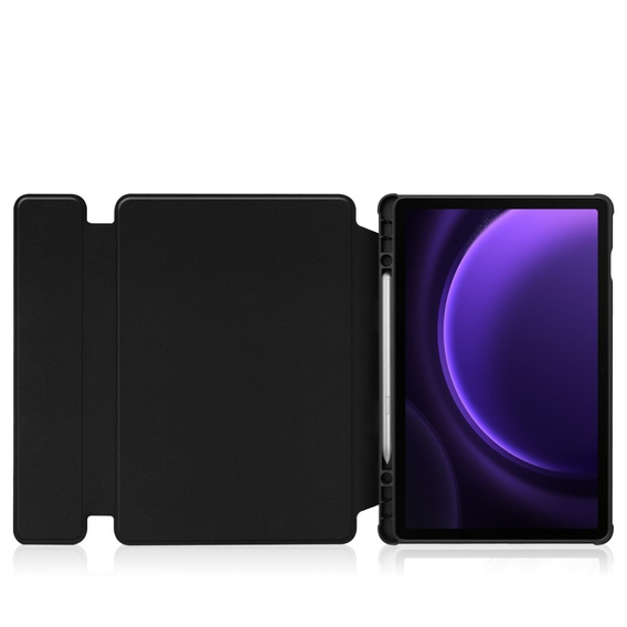 Etui z klawiaturą do Samsung Galaxy Tab S10 Lite / S10 FE / S9 FE, Rotary 360° Leather, czarne