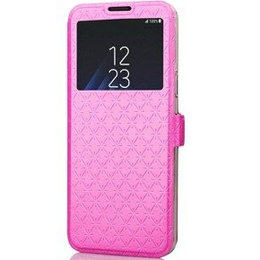 Etui z klapką do Samsung Galaxy S9, Flexi Book Window View, różowe