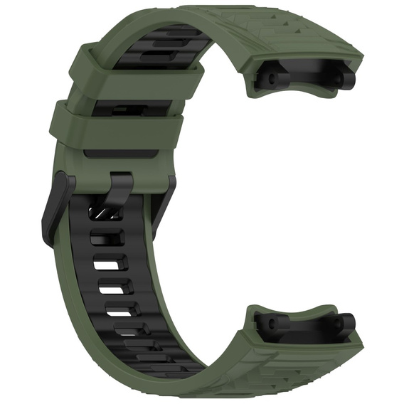 Pasek Silikonowy do Amazfit T-Rex 3, Zielony / Czarny