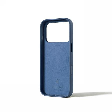 Etui Mujjo Skórzane do iPhone 17 Pro Max, MagSafe, niebieskie