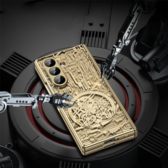 Etui do Samsung Galaxy Z Fold7 5G, Mechanical Legend, złote