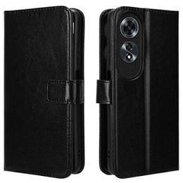 Etui z klapką do Oppo A60, Crazy Horse Wallet, czarne