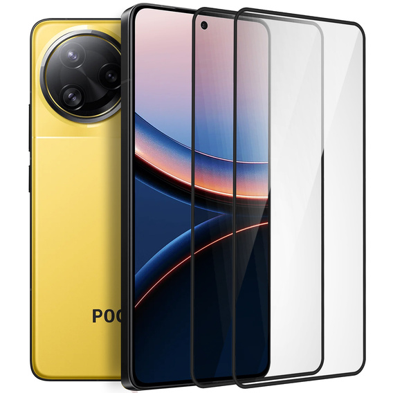2x Szkło Hartowane do Xiaomi Poco F7 Ultra, ERBORD 3D pełne, szybka na cały ekran