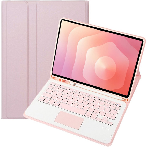 Etui z klawiaturą Bluetooth i touchpadem do Samsung Galaxy Tab S11 – różowe