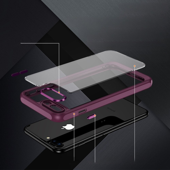 Etui do iPhone 7 Plus / 8 Plus, ERBORD Impact Guard, bordowe