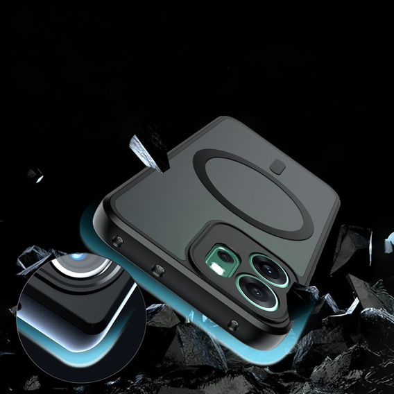 Etui do Oppo Reno 14 F / 14 FS, Matt Case, do MagSafe, matowe czarne