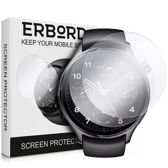 2x Szkło Hartowane ERBORD do Xiaomi Watch S1 Pro, Szybka