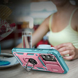 Etui do Samsung Galaxy A54 5G, Slide Lens Lid, Różowe / zielone
