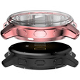 2w1 Etui z Osłoną Silikonową na ekran do Garmin Venu 2 Plus, Różowe