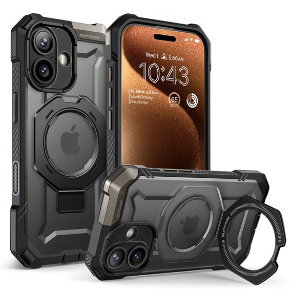 Etui Supcase do iPhone 17, Unicorn Beetle Grip Mag, Black