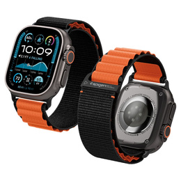 Pasek Spigen WBF1 Band do Apple Watch 8/9/10/11/SE/Ultra 1/2 (44/45/46/49 mm) – Black / Orange