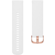 Pasek Silikonowy Uniwersalny 20mm, ze złotą klamrą, Biały