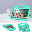 Etui do Samsung Galaxy Tab A9, Cute Patterns, z podstawką, Zielone