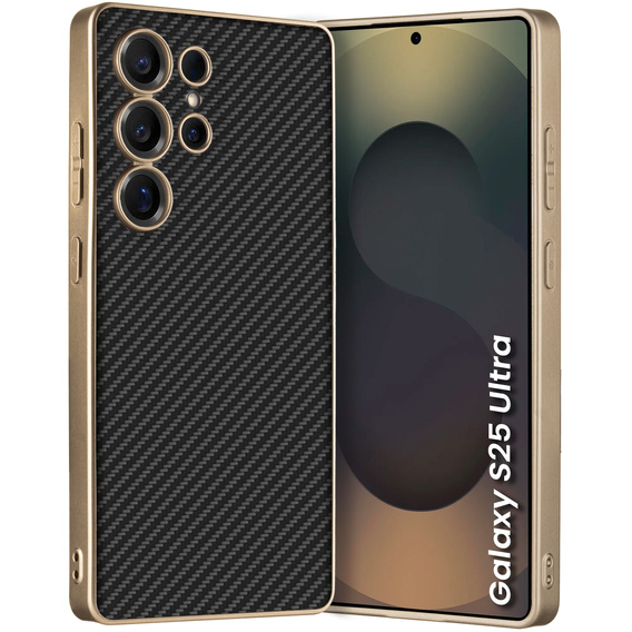 Etui do Samsung Galaxy S25 Ultra, GKK Leather, carbon czarne