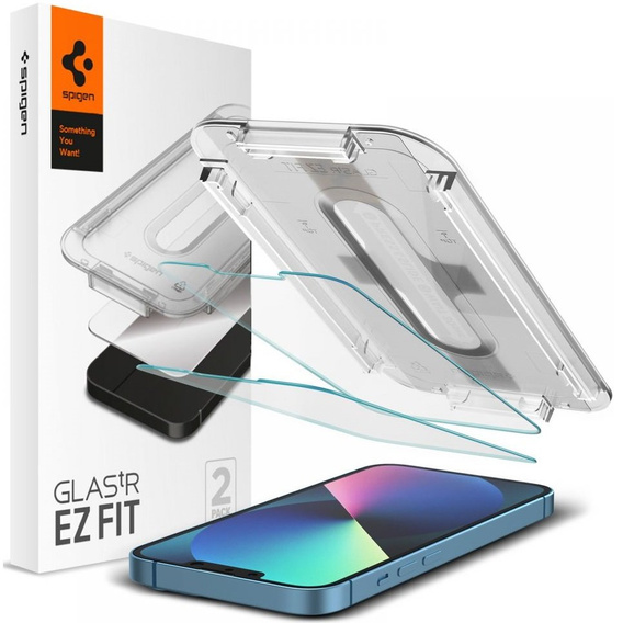SPIGEN Szkło Hartowane do iPhone 16E / 14 / 13 / 13 Pro, Glas.TR EZ Fit (2 sztuki)