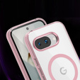 Etui do Google Pixel 9a – przezroczyste z funkcją MagSafe, różowe