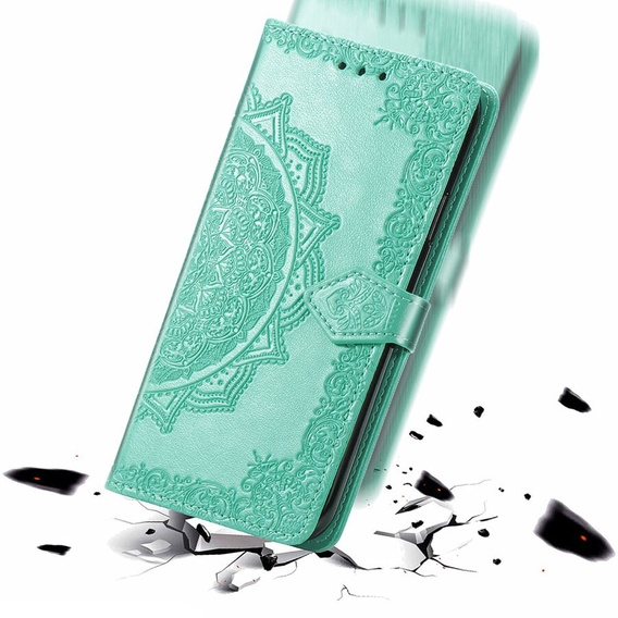 Etui z klapką do Infinix Hot 40i, Mandala, zielone