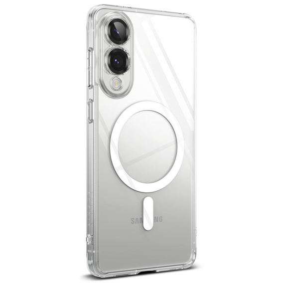 Etui Ringke Fusion MagSafe do Samsung Galaxy S25 Edge – Przezroczyste + Szkło Hartowane 9H