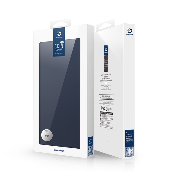 Etui z klapką Dux Ducis do iPhone 17, Skin Pro, granatowe