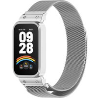 Bransoleta Milanese do Xiaomi Smart Band 9 Active / Xiaomi Redmi Band 3, Srebrna