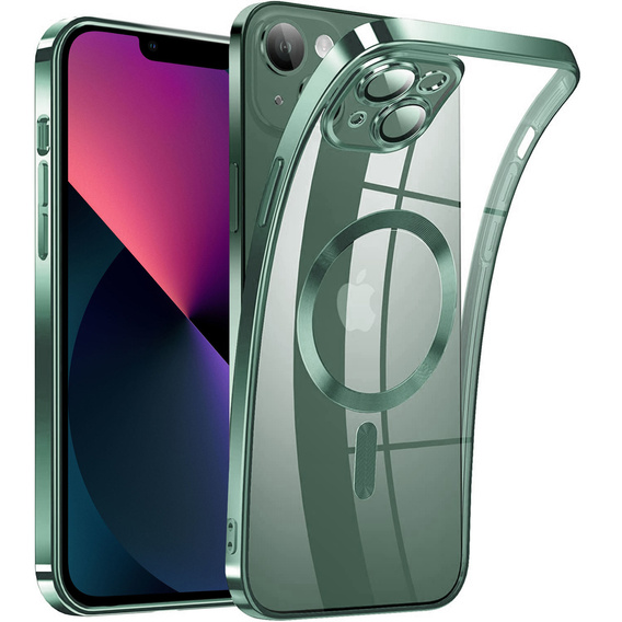 Etui do iPhone 13, Electro MagSafe, zielone + Szkło na ekran