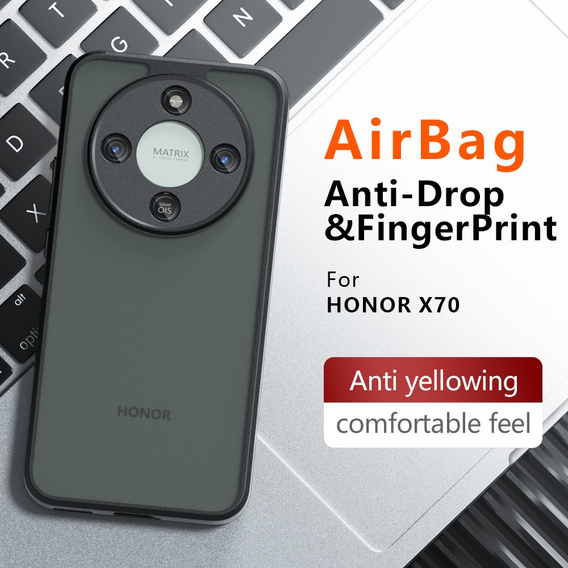 Etui do Honor Magic 8 Lite, Fusion Hybrid, matowe czarne