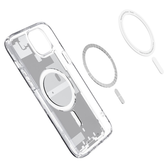 Etui z MagSafe Spigen do iPhone 15, Ultra Hybrid, Zero One, Białe