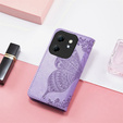 Etui z klapką do Infinix Hot 50i 4G, Butterfly, fioletowe