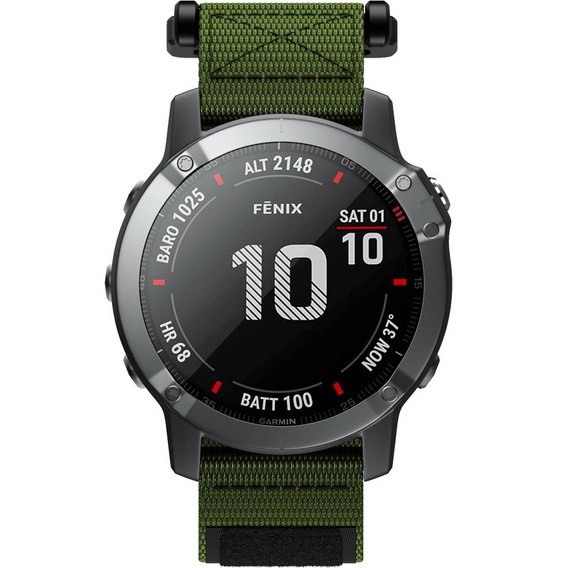 Pasek nylonowy do Garmin Fenix 7X/6X Pro/Tactix 7 26mm, Green