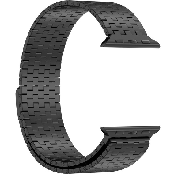 Stalowa Bransoleta do Apple Watch 1/2/3/4/5/6/7/8/9/10/11/SE Ultra 1/2/3 42/44/45/46/49mm, Czarna
