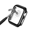 Bransoleta Milanese + Etui z osłoną na ekran do Apple Watch 1/2/3/4/5/6/SE 38/40MM, Czarny